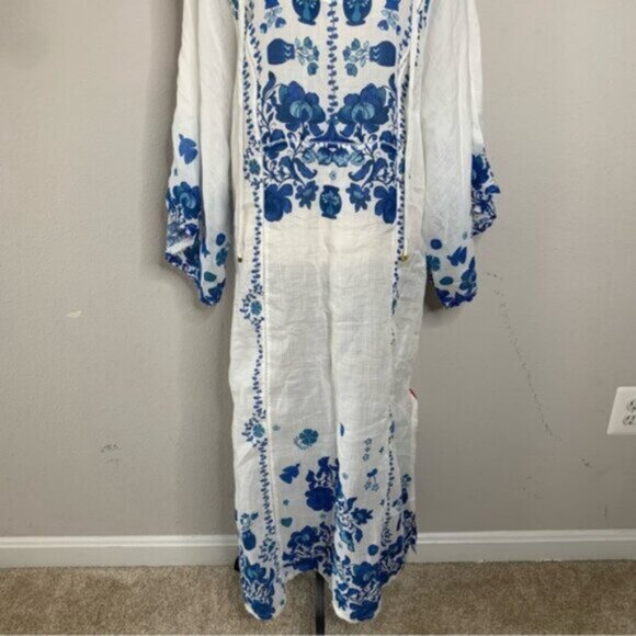 NWT Johnny Was Jade Collection Biannca Linen Kaftan Dress - Picture 12 of 15